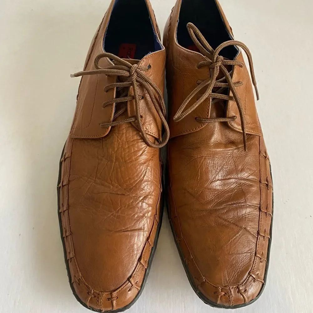 ROBERT WAYNE Men’s Leather Derbys Shirt Size 10.5